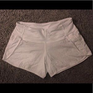 White lululemon shorts